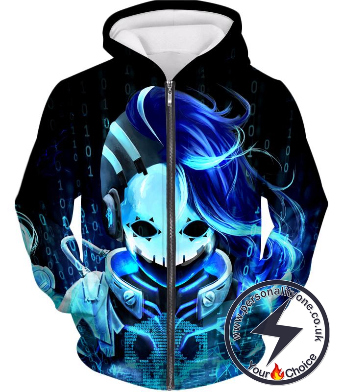 Overwatch Deadly Attacker Sombra Skin Zip Up Hoodie